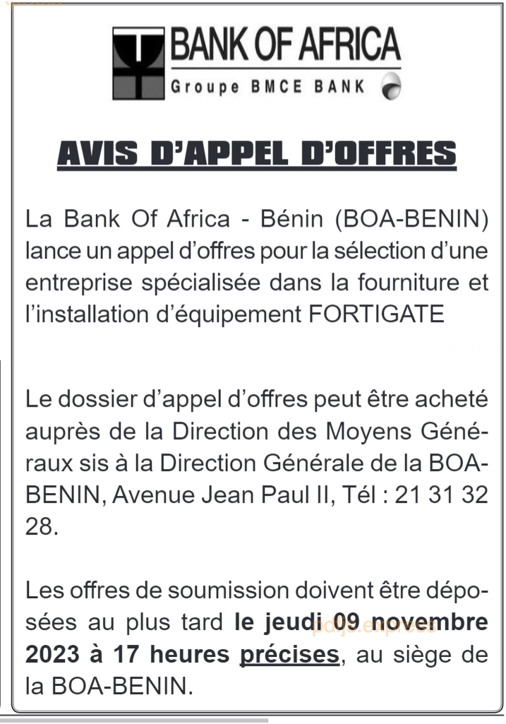 Recrutement de 01 d'une entreprise spécialisée dans la fourniture et l'installation d'équipement FORTIGATE